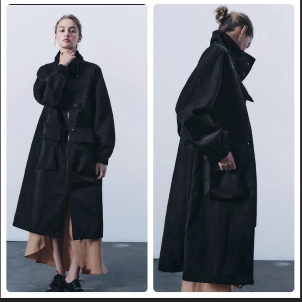 Zara water repellent parka